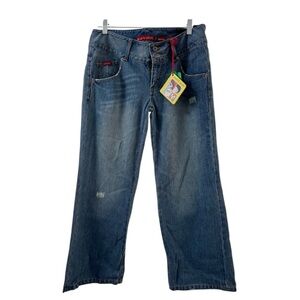 Y2K Vintage Capri Jeans – Wide Leg Low Rise (Size 30, NWT)